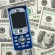 Mobile phone on money background